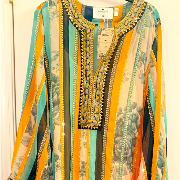 SABYASACHI x H&M. Long, straight-cut kaftan - Picture 7 of 9